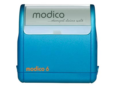 Modico 6 Stempel metallicblau