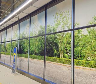 Wandfolierung Wandgrafik 20x3m