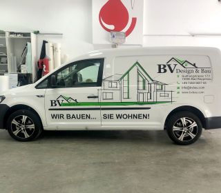 Fahrzeugbeschriftung BV Design & Bau