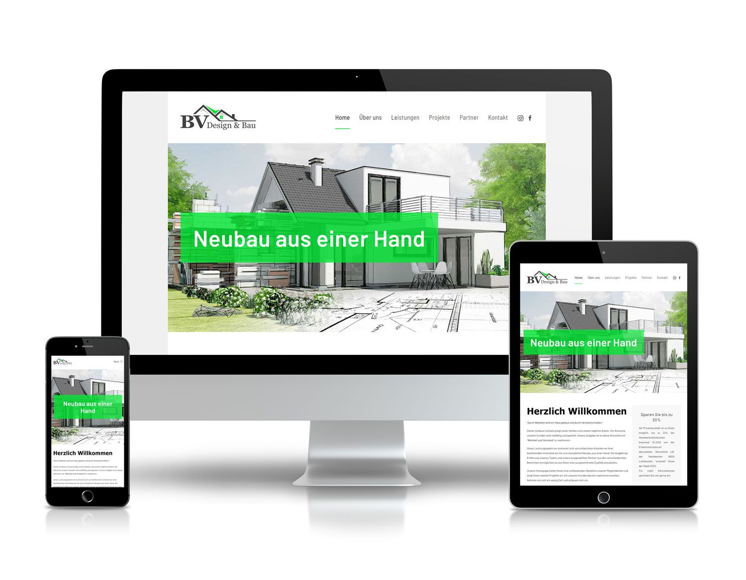 Homepage BV Design & Bau